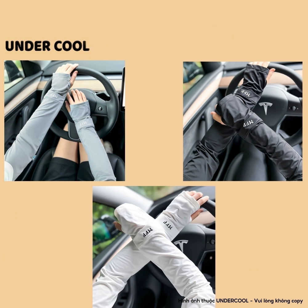 Ống Tay Chống Nắng Dài Nam & Nữ UNDERCOOL Chống Tia UV UPF50+ Thoáng Mát, Co Giãn, Có Lỗ Xỏ Ngón, Bảo Vệ Da Tay OT08