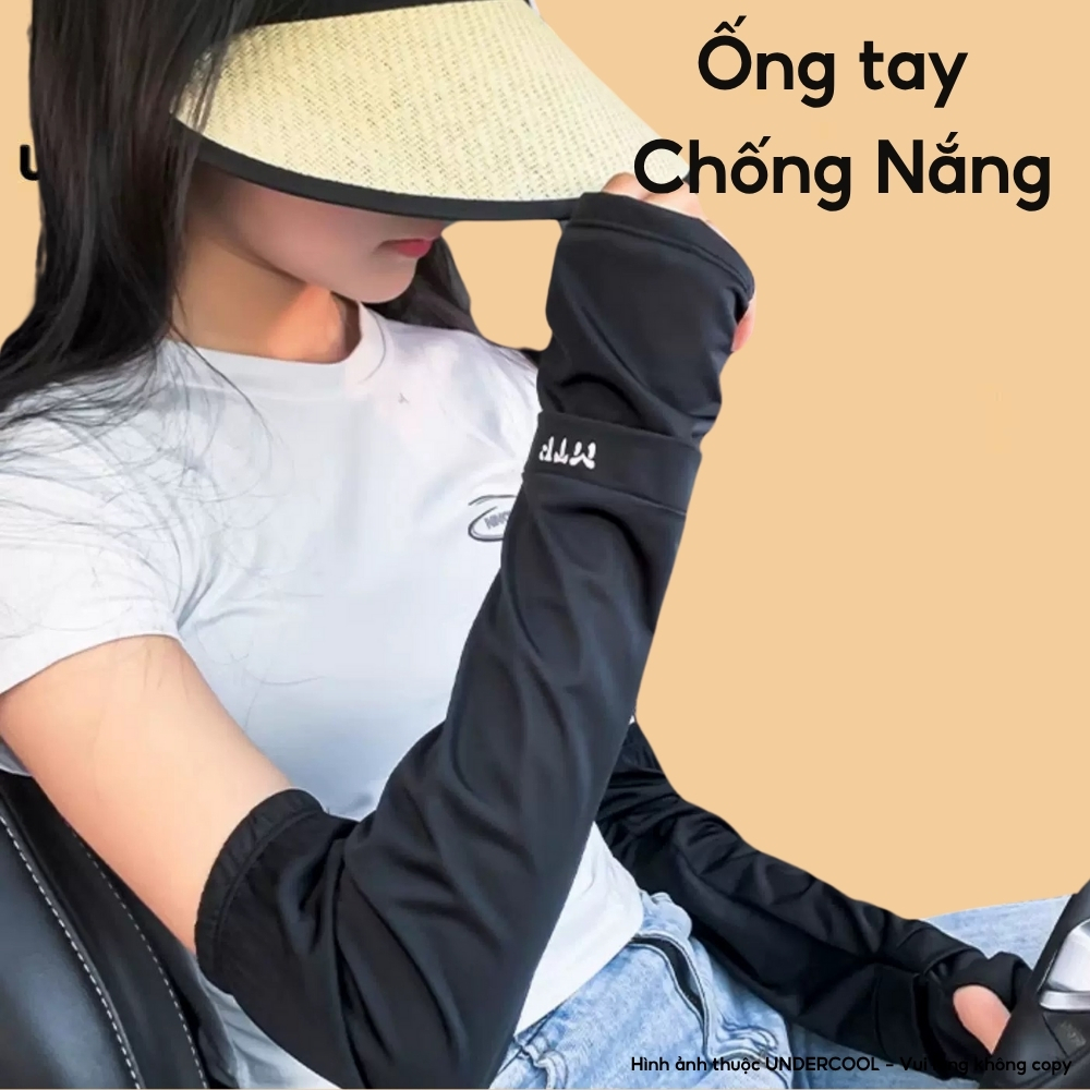Ống Tay Chống Nắng Dài Nam & Nữ UNDERCOOL Chống Tia UV UPF50+ Thoáng Mát, Co Giãn, Có Lỗ Xỏ Ngón, Bảo Vệ Da Tay OT08