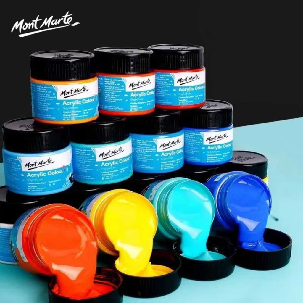Màu Vẽ 3D Acrylic Mont Marte Cao Cấp 100ml Vẽ Được Trên Nhiều Chất Liệu Hàng Chính Hãng