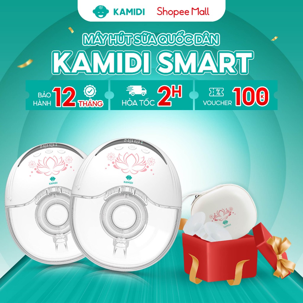 Ảnh Máy Hút Sữa Không Dây Kamidi Smart Máy Hút Sữa Rảnh Tay 4 chức năng kèm 12 cấp độ 1