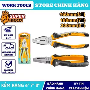 ĐỒ NGHỀ INGCO Kềm răng 6inch/160MM HCP08168 / 7inch/180MM HCP08188/ 8inch/200MM HCP08208