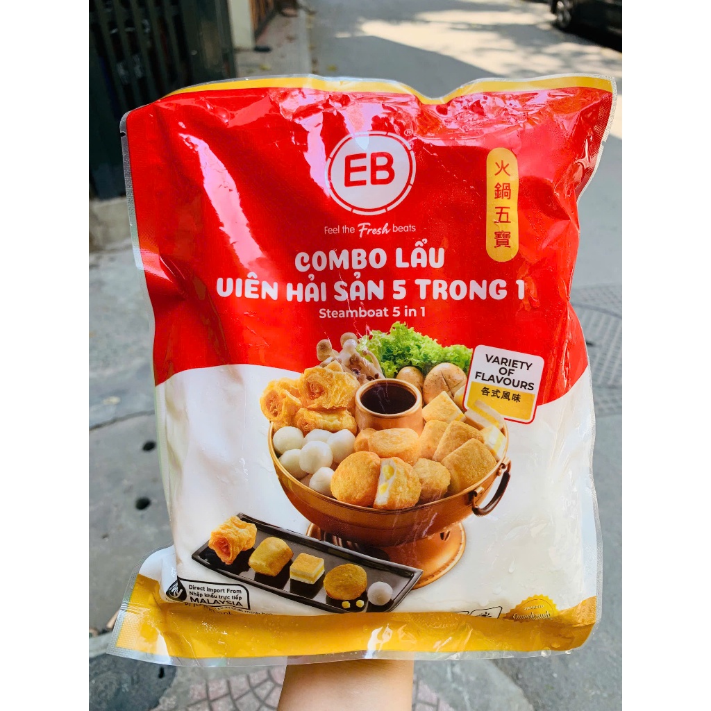 Viên thả lẩu 5 trong 1 500g, combo thả lẩu 5in1 EB 500g | Shopee Việt Nam