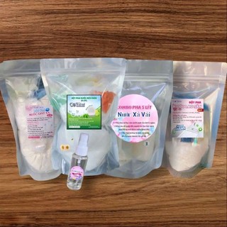 Combo 4 set pha  giặt 5lít + rửa chén 5lít + xả vải 5 lít + lau sàn 5 lít tiện lợi, tặng 1 chai xịt thơm quần áo 50ml