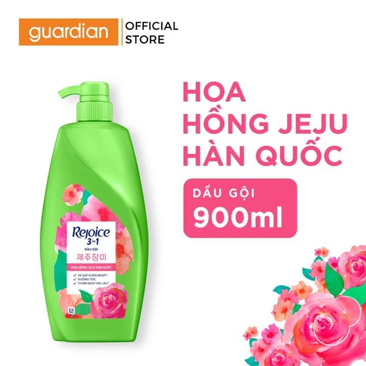 Dầu Gội Rejoice Hương Hoa Hồng Đảo Jeju Hàn Quốc Thơm Mềm Mượt Chai 900Ml | Guardian Việt Nam