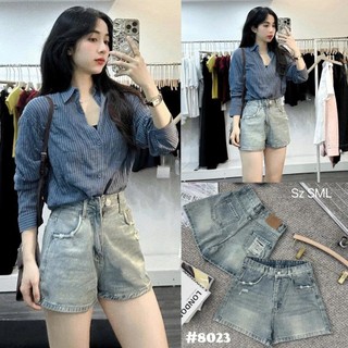 Quần Short Jean Nữ Rách Cá Tính 247store Túi Sau Gắn Tag Da Cao Cấp Quansooc8023