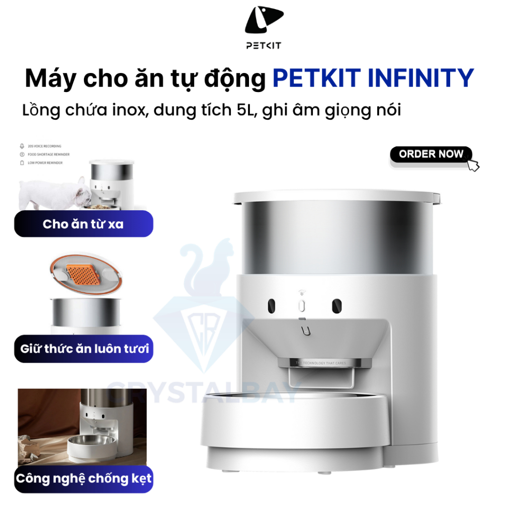 Máy Cho Ăn Tự Động Cho Chó Mèo Thú Cưng Petkit Fresh Element Infinity 3 ...