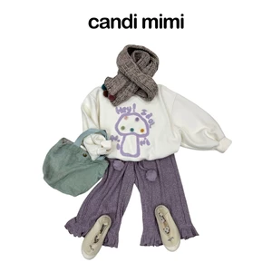 CANDI MIMI Áo hoodie cây nấm chấm màu - Phong cách Hàn Quốc