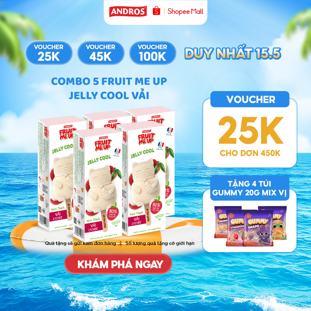 Ảnh Kem Thạch Jelly Cool (Combo 4 Hộp & 5 Hộp) - Andros Fruit Me Up - 80% Nước ép trái cây 3