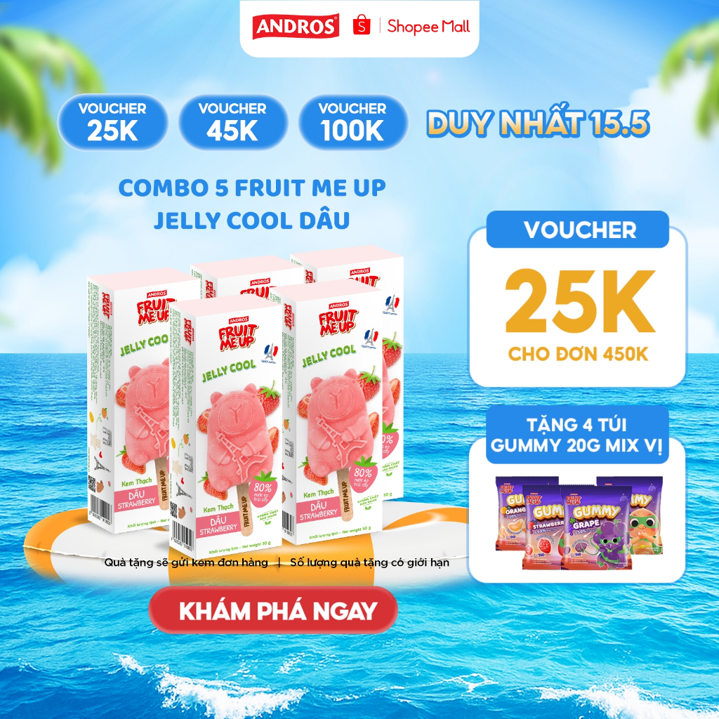 Ảnh Kem Thạch Jelly Cool (Combo 4 Hộp & 5 Hộp) - Andros Fruit Me Up - 80% Nước ép trái cây 2