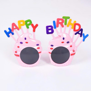 Kính Happy Birthday cupcake , phụ kiện sinh nhật , kính chúc mừng sinh nhật