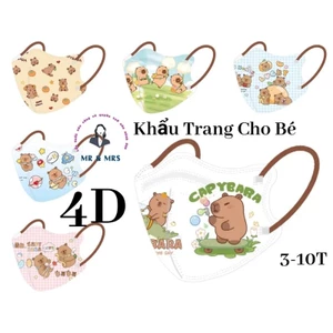Khẩu Trang Hoạt Hình Capybara Cho Bé 4-12T