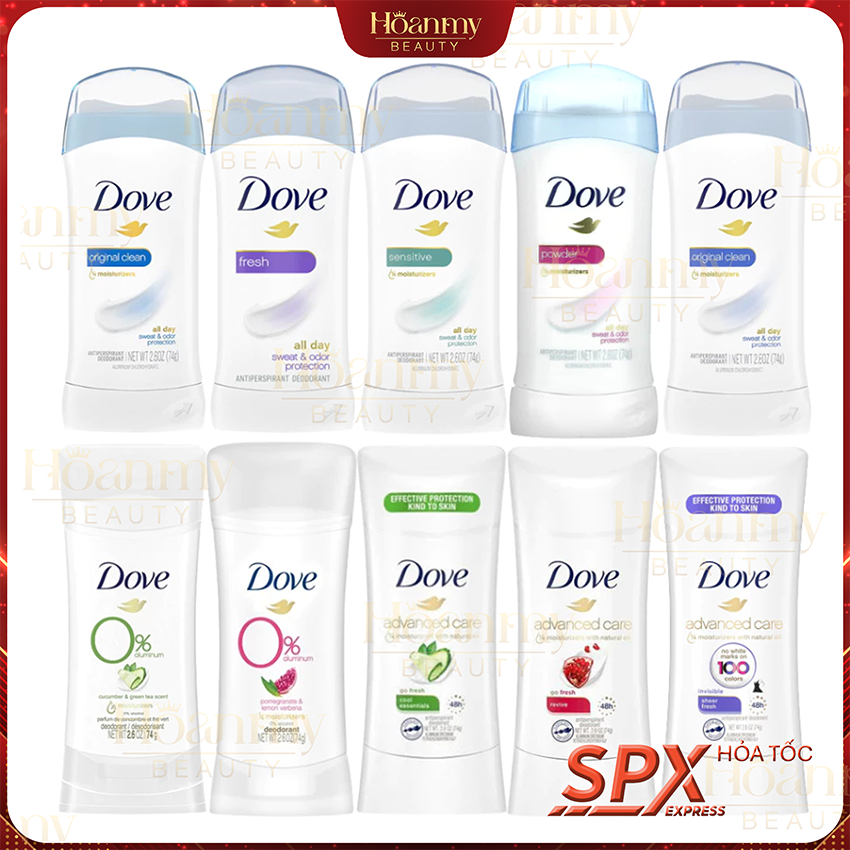 Sáp khử mùi Dove USA khô thoáng suốt 24H