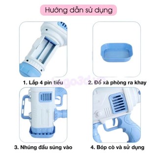 Đồ chơi súng xà bông 32 nòng siêu mạnh cho bé