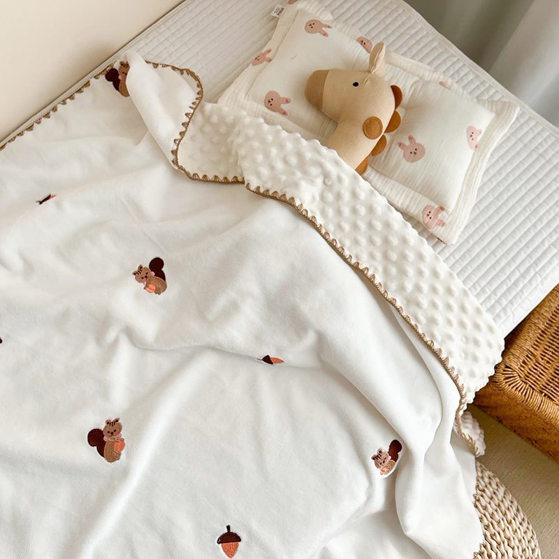 Ảnh Chăn nhung sữa BONNY 4 mùa cho trẻ em đắp ôm ngủ (KT: 1m1x95Cm) 2