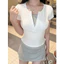 Áo Thun Nữ Cotton Cộc Tay Cổ Trụ Phối 2 Lớp Điệu Đà Form Ôm BigSize , Áo Phông Tay Lỡ Đẹp Phối Basic 381