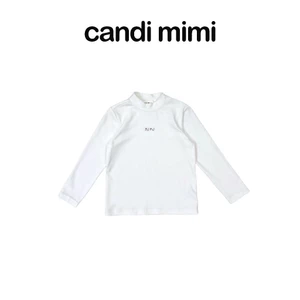 CANDI MIMI Áo nỉ cotton cổ 3 phân nini - Phong cách Hàn Quốc