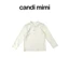 CANDI MIMI Áo nỉ cotton cổ 3 phân nini - Phong cách Hàn Quốc