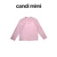 CANDI MIMI Áo nỉ cotton cổ 3 phân nini - Phong cách Hàn Quốc