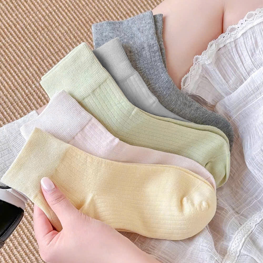 Tất vớ nam nữ cổ lửng 5 tone màu Hàn Quốc dễ phối đồ, chất liệu mềm mại thoáng khí - Ekiu Shop