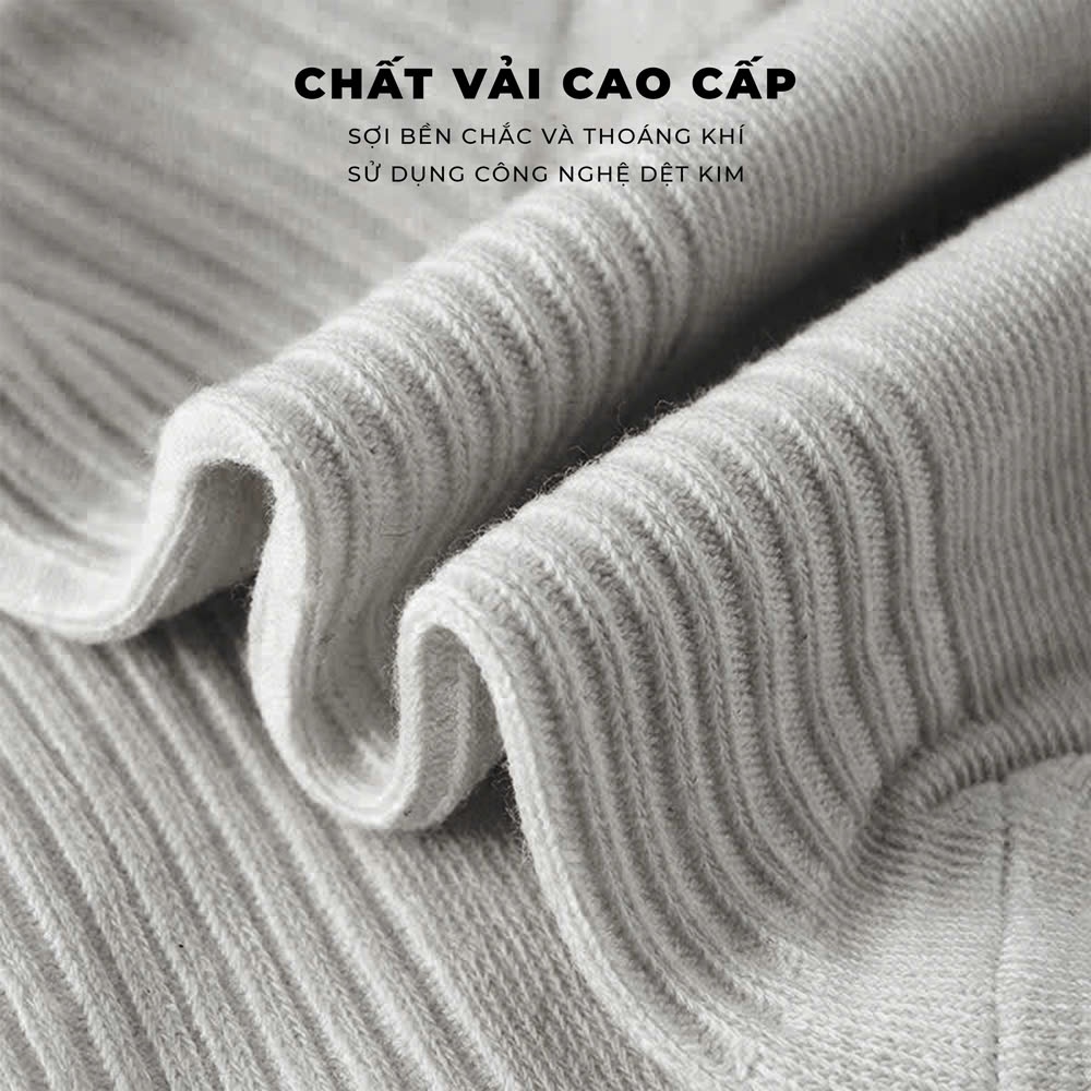 Tất vớ nam nữ cổ lửng 5 tone màu Hàn Quốc dễ phối đồ, chất liệu mềm mại thoáng khí - Ekiu Shop