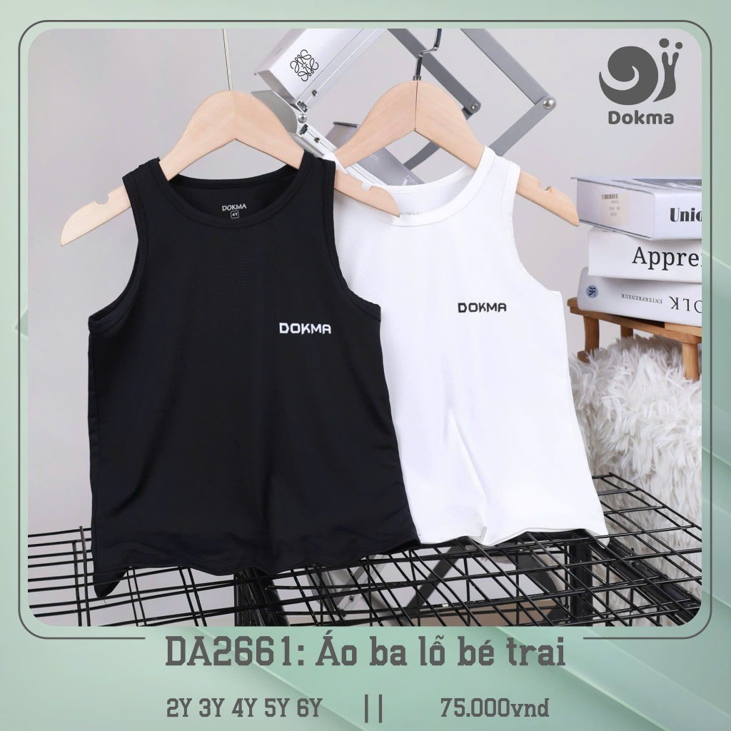 (11-22kg, 2-7Y) Áo ba lỗ, sát nách bé trai Dokma DA2218 DA2661 DA3043 DA3044 DA1347