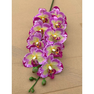 ComBo 10 cành lan ướt 9b💥HÀNG CAO CẤP💥 Lan Hồ Điệp Cao Su Ướt Thân Đốm 9 Bông, Cành 95cm Dài Đẹp Trang Trí Nhà Cửa