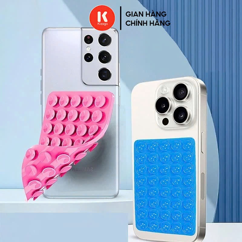 Tấm Hít Điện Thoại, Miếng Dán Dính Điện Thoại Silicon Hút Mọi Bề Mặt, Giá Đỡ Điện Thoại Tự Dính