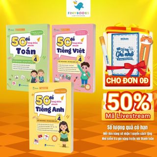 Sách - Tham khảo lớp 4 - Combo 50 Đề Tăng Điểm Nhanh Toán - Tiếng Việt - Tiếng Anh Lớp 4 - Chương Trình Mới Nhất