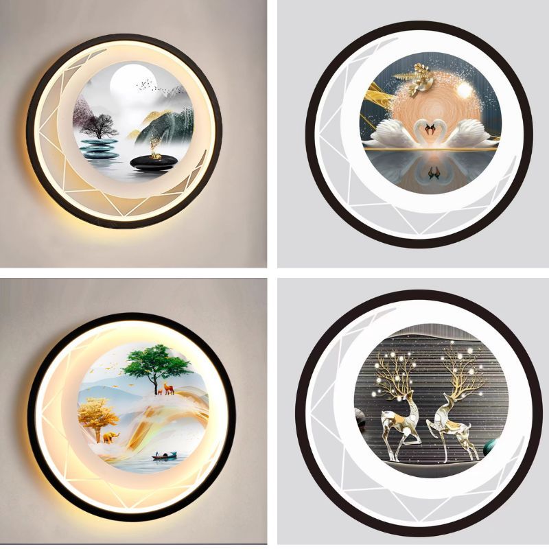 Đèn tường LED hiện đại EVA 3 chế độ ánh sáng decor phòng khách, phòng ngủ, cầu thang bảo hành 12 tháng
