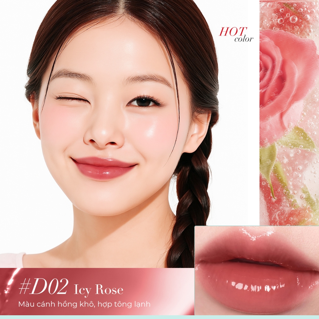 Son Tint Bóng SACE LADY không dính màu bóng lâu trôi không dính Son Elsa 1.8g