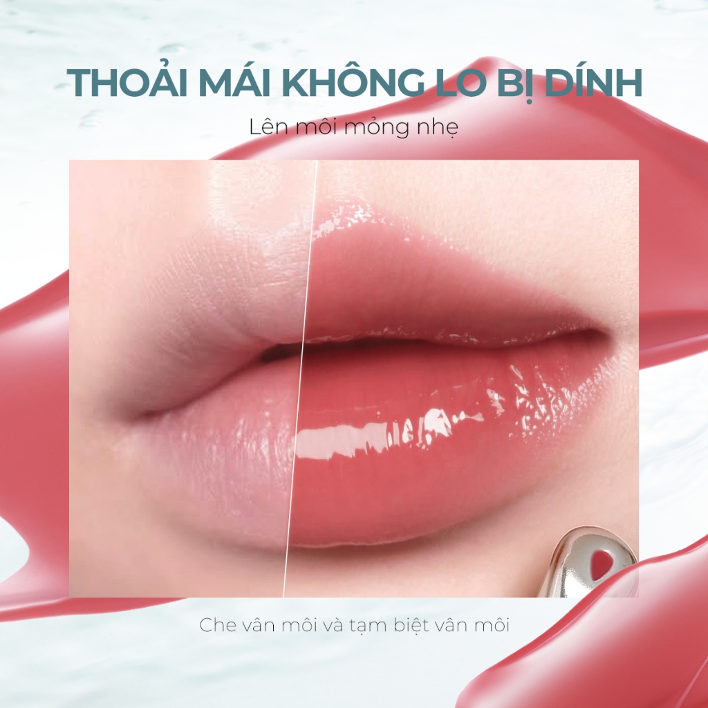 Son Tint Bóng SACE LADY không dính màu bóng lâu trôi không dính Son Elsa 1.8g