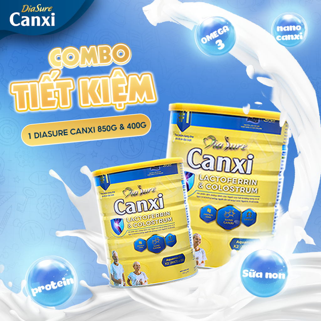 Ảnh Mua 1 TẶNG 1 Lon 400G  Diasure Canxi Xương Khớp 100% Nguyên Liệu Nhập Khẩu NewZealand, Bảo Vệ Xương Khớp 1