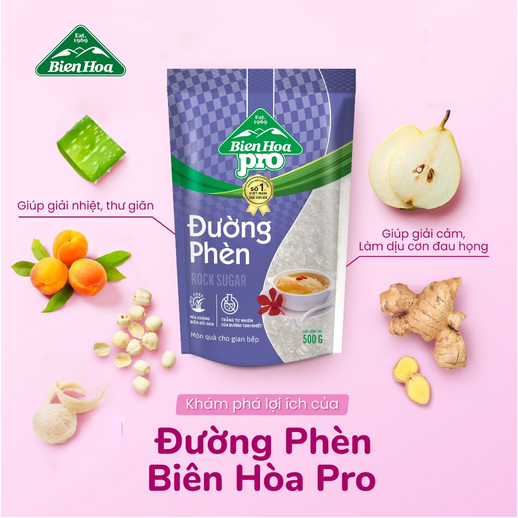 Ảnh Combo 2 Túi Đường Phèn Biên Hòa Pro 500 Gram/túi 1