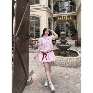 [HUMYNGO] - Set jump 𝐁𝐞𝐫𝐫𝐲 𝐉𝐮𝐦𝐩 cộc tay sơ mi chân váy bí - Phong cách thời trang nữ thiết kế [126]