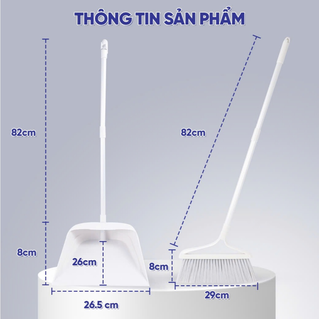 COMBO 2 Bộ chổi quét nhà có kèm đồ hốt rác đa năng MyJae