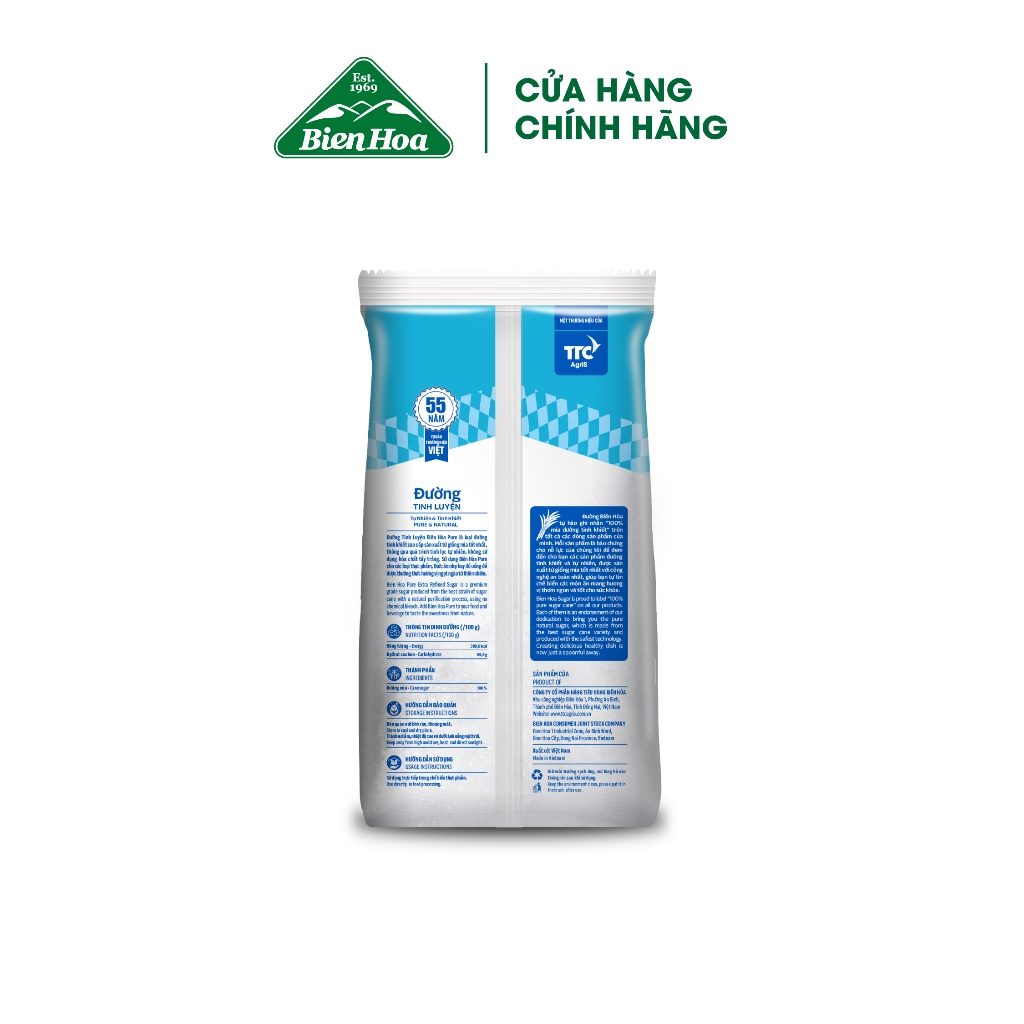 Ảnh Combo 3 Túi Ðường Tinh Luyện Biên Hòa Pure 1kg/túi 4