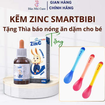 [Mã 18% video] zinc kẽm cho bé smartbibi giúp bé ăn ngon, cải thiện biếng ăn chai 30ml Chính hãng