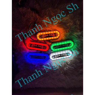 Đèn led trang trí con mắt gắn hông xe tải, đèn sườn nháy 2 chế độ chống nước cực tốt. Điện 12v và 24v dùng chung