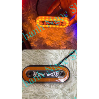 Đèn led trang trí con mắt gắn hông xe tải, đèn sườn nháy 2 chế độ chống nước cực tốt. Điện 12v và 24v dùng chung
