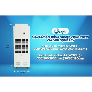Máy hút ẩm công nghiệp FUJIE ETD7S –Kết hợp sấy và hút ẩm trong môi trường nhiệt độ cao lên đến 60°C