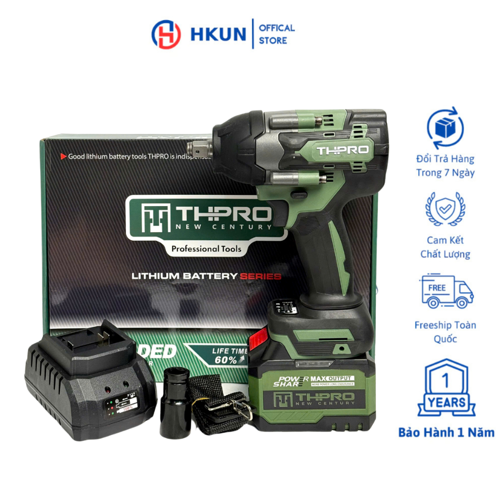 Máy Siết Bulong THPRO TH-900nm Động Cơ Không Chổi Than Lõi Đồng