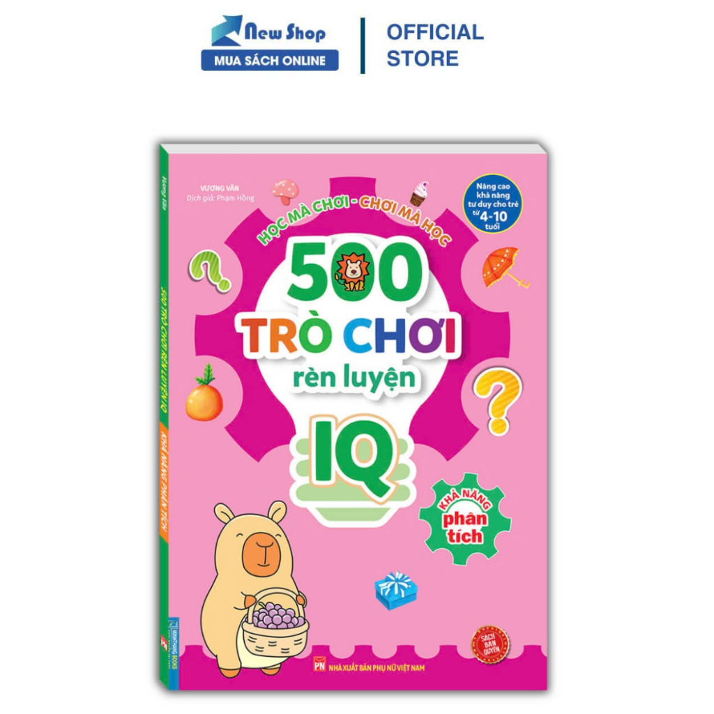 Ảnh Sách - 500 Trò Chơi Rèn Luyện IQ (4-10 Tuổi) - Khả Năng Phân Tích - MT 1