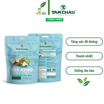 Trà Atiso Tâm Châu 200g (100 túi lọc) – Giải nhiệt, 𝗺𝗮́𝘁 𝗴𝗮𝗻, 𝗱𝗲̂̃ 𝗻𝗴𝘂̉ – Trà thảo mộc thanh lọc
