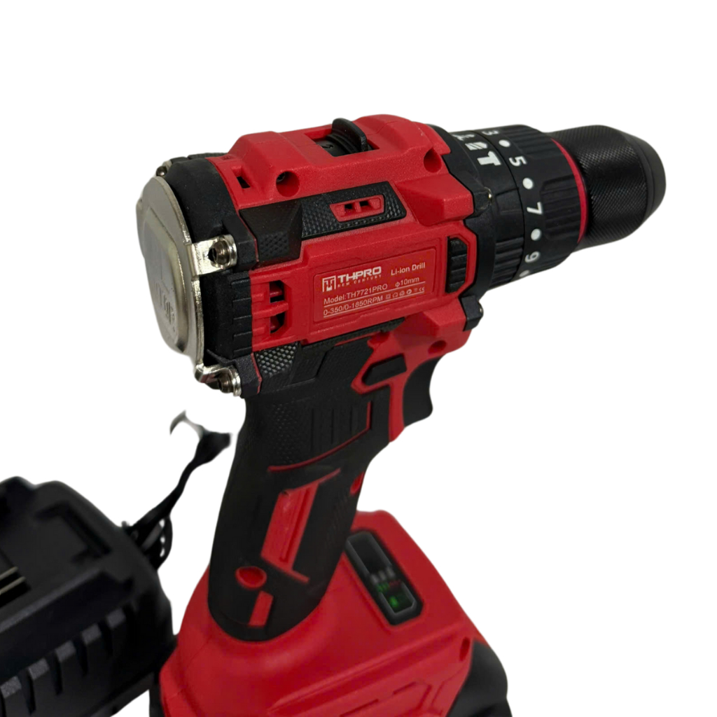 Máy Khoan Pin THPRO 7721 3 Chức Năng Động Cơ Không Chổi Than Lõi Đồng Đầu Kẹp Autolock Chân Pin Phổ Thông
