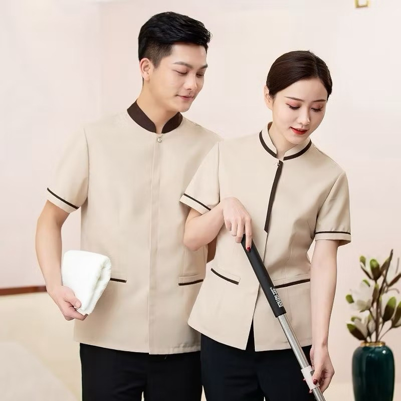 Đồng Phục phòng buồng<Nữ>,spa,thẩm mỹ viện chất liệu cotton lạnh mát, thấm hút