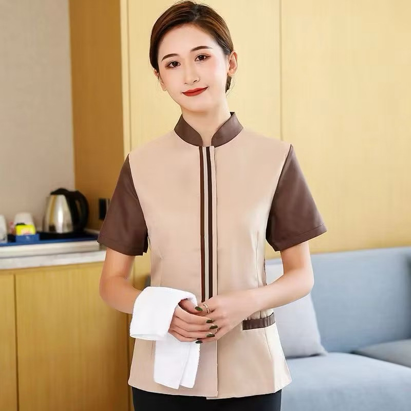 Đồng Phục phòng buồng<Nữ>,spa,thẩm mỹ viện chất liệu cotton lạnh mát, thấm hút