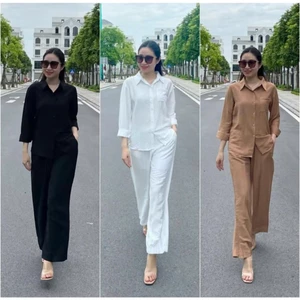 BỘ DÀI DÀI CHẤT LIỆU ĐŨI TƠ ĐI CHƠI - ĐI LÀM ĐỀU ĐẸP CHE DÁNG - Minh Thư 2k8 Fashion