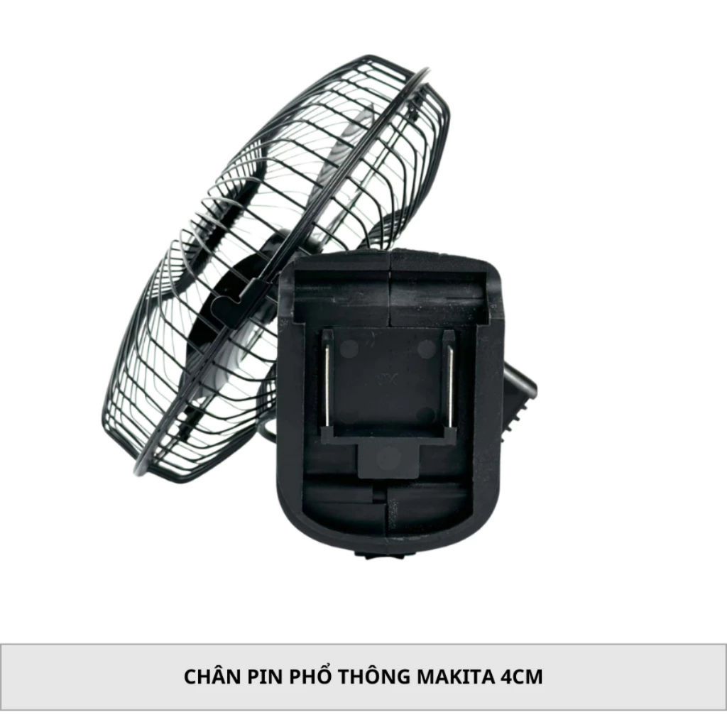 Combo Bộ Quạt 8inch Có Túc Lăng Đảo Chiều, 2 Cấp Độ Gió Kèm 2Pin 10Cell Chân Pin Phổ Thông