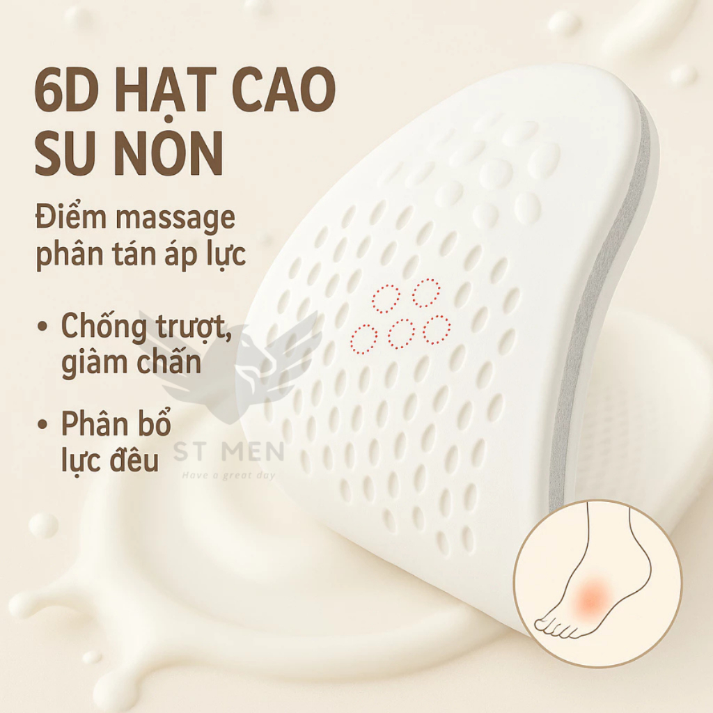 Super Lót Giày Da Nguyên Miếng, Siêu Êm, Chống Sốc