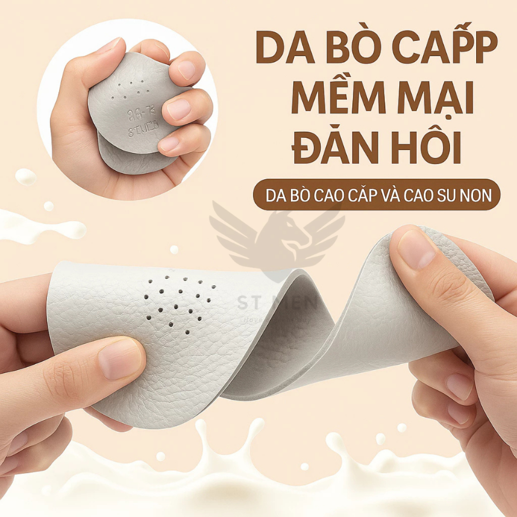 Super Lót Giày Da Nguyên Miếng, Siêu Êm, Chống Sốc